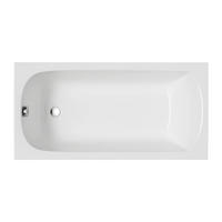 BADEWANNE Rechteck CLASSIC 160/70 mit Styro Ablauf Füße - Weiß, Kunststoff (70/56/160cm) - bad land
