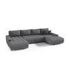 ECKSOFA U Form Bonari U, Grau - Hellgrau, Textil (185/85/350cm) - Meblito