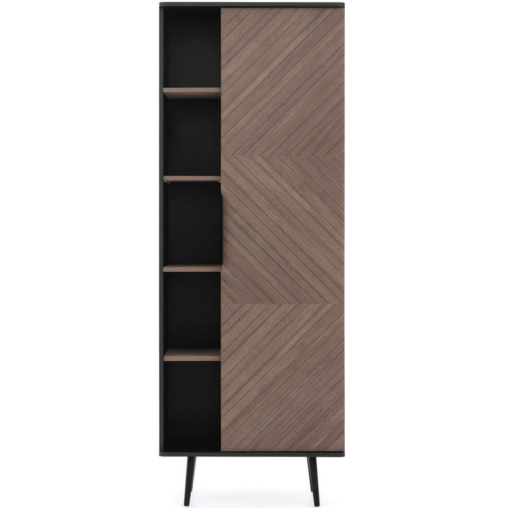 Thumbnail - Konsimo® Standregal, Schwarz, Braun, Holzwerkstoff, 190x70x41 cm, Wohnzimmer, ,