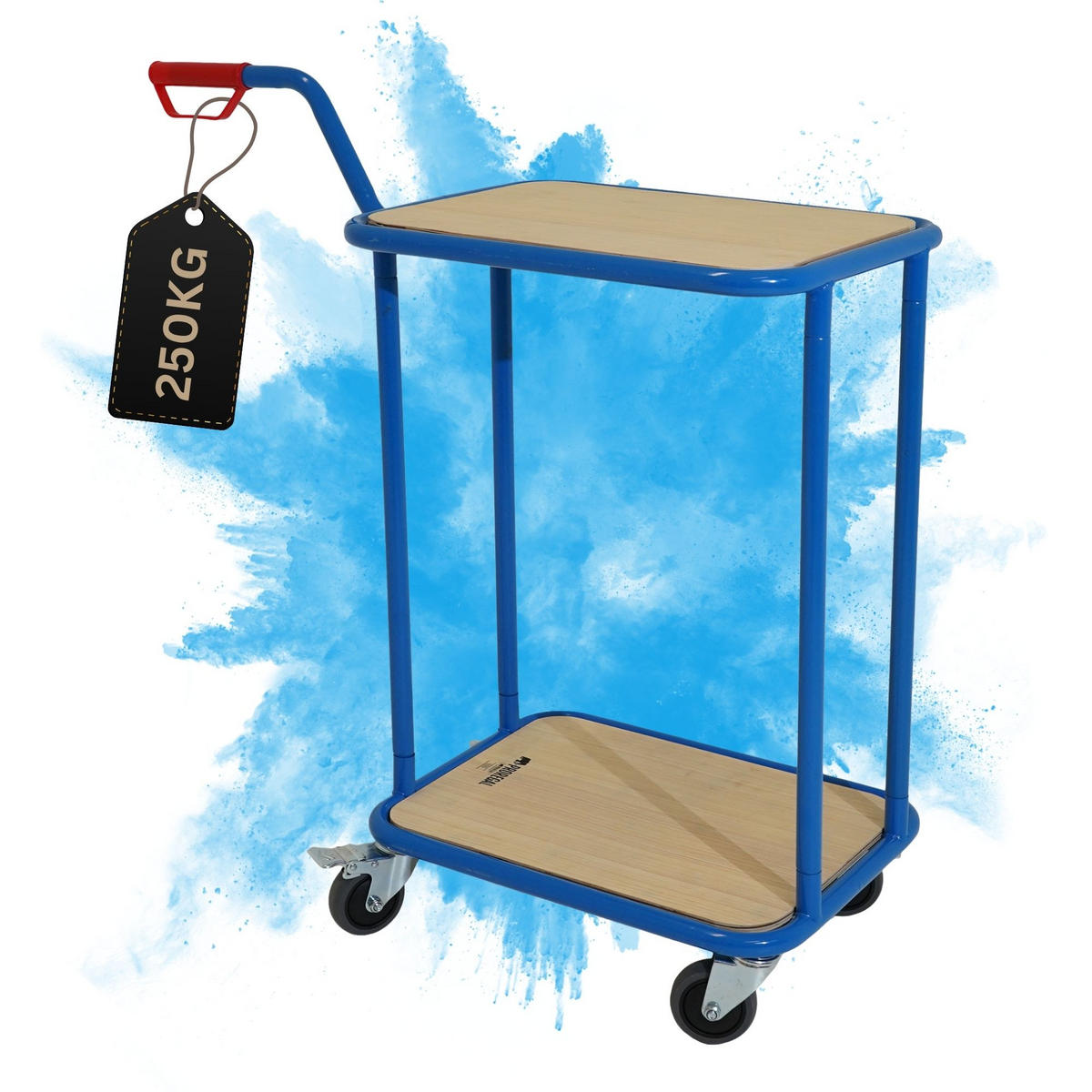 GRIFFROLLER 2 Ladeflächen 102x50x60cm Traglast 250kg Lichtblau - Blau, Metall (60/50/102cm) - PROREGAL