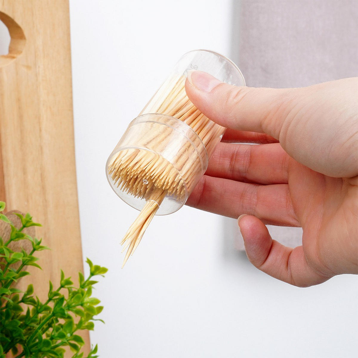 BAMBUSZAHNSTOCHER 6,5 cm 3x200 Stück. - Kirschbaumfarben, Holz (6.5cm) - Orion 
