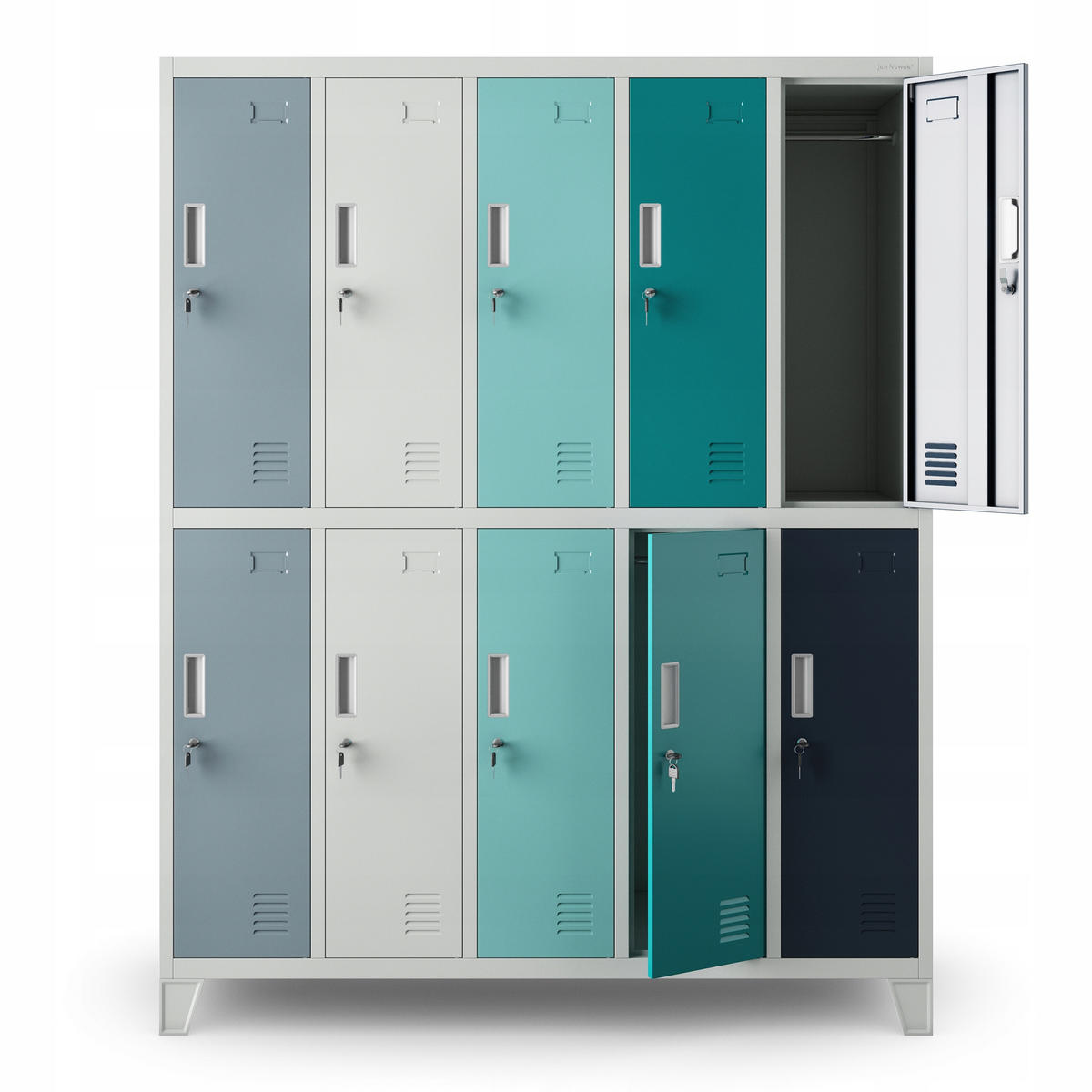 SCHLIESSFACHSCHRANK Bartek - Multicolor, Metall (136/172/45cm) - Jan Nowak