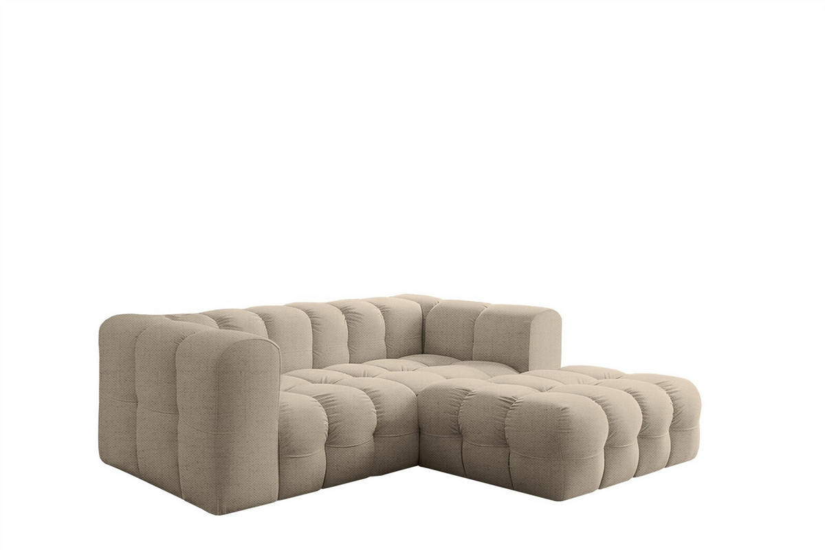 ECKSOFA Solvie Xs In Moly - Beige, Holzwerkstoff/Textil (239/193cm) - Fun Möbel