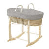 BABYTRAGEKORB mit Holzgestell grau - Hellgrau, Naturmaterialien (29/78cm) - Premiers Moments