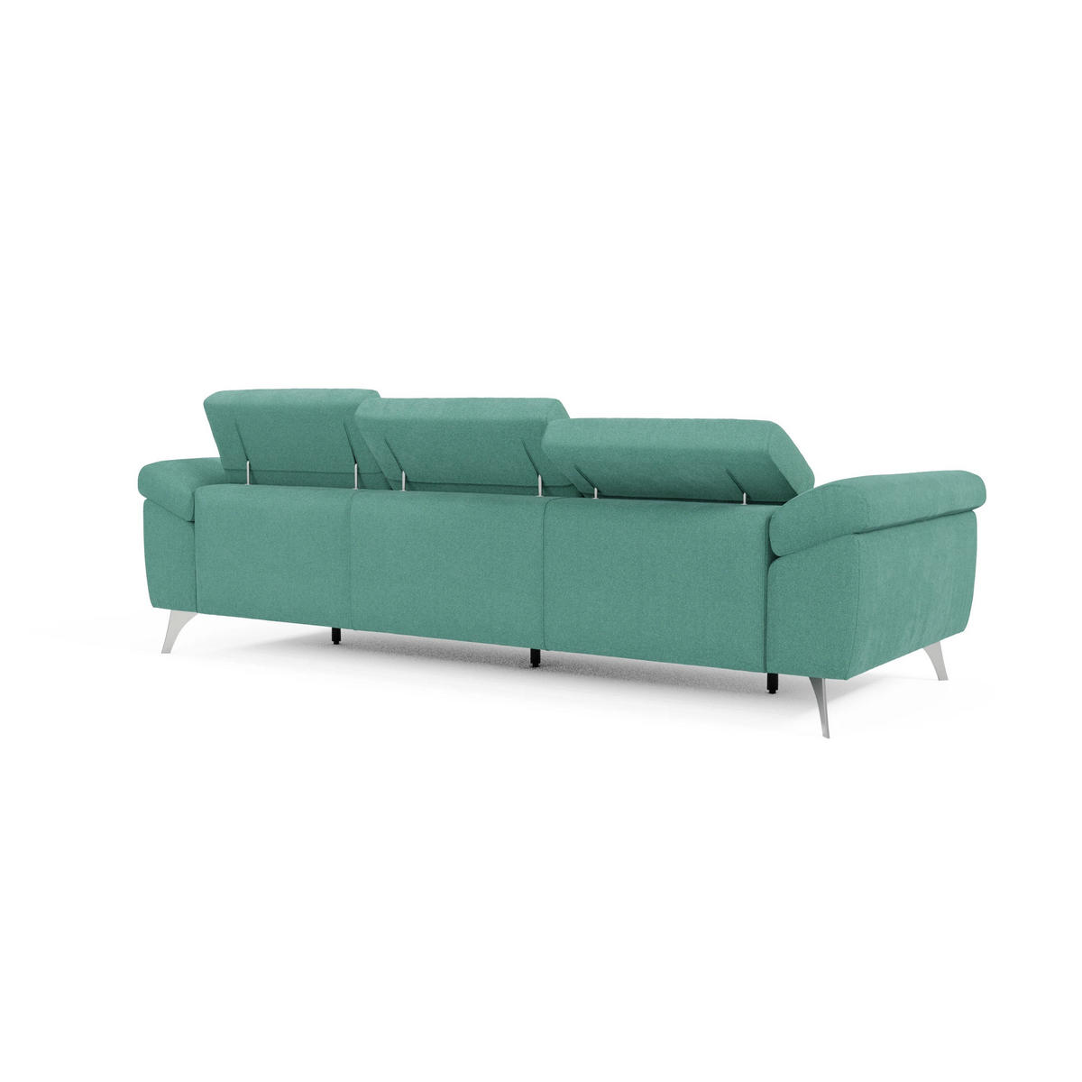 LINEARSOFA Donatello - Smaragdgrün, Metall (265/76/102cm) - Divani.store