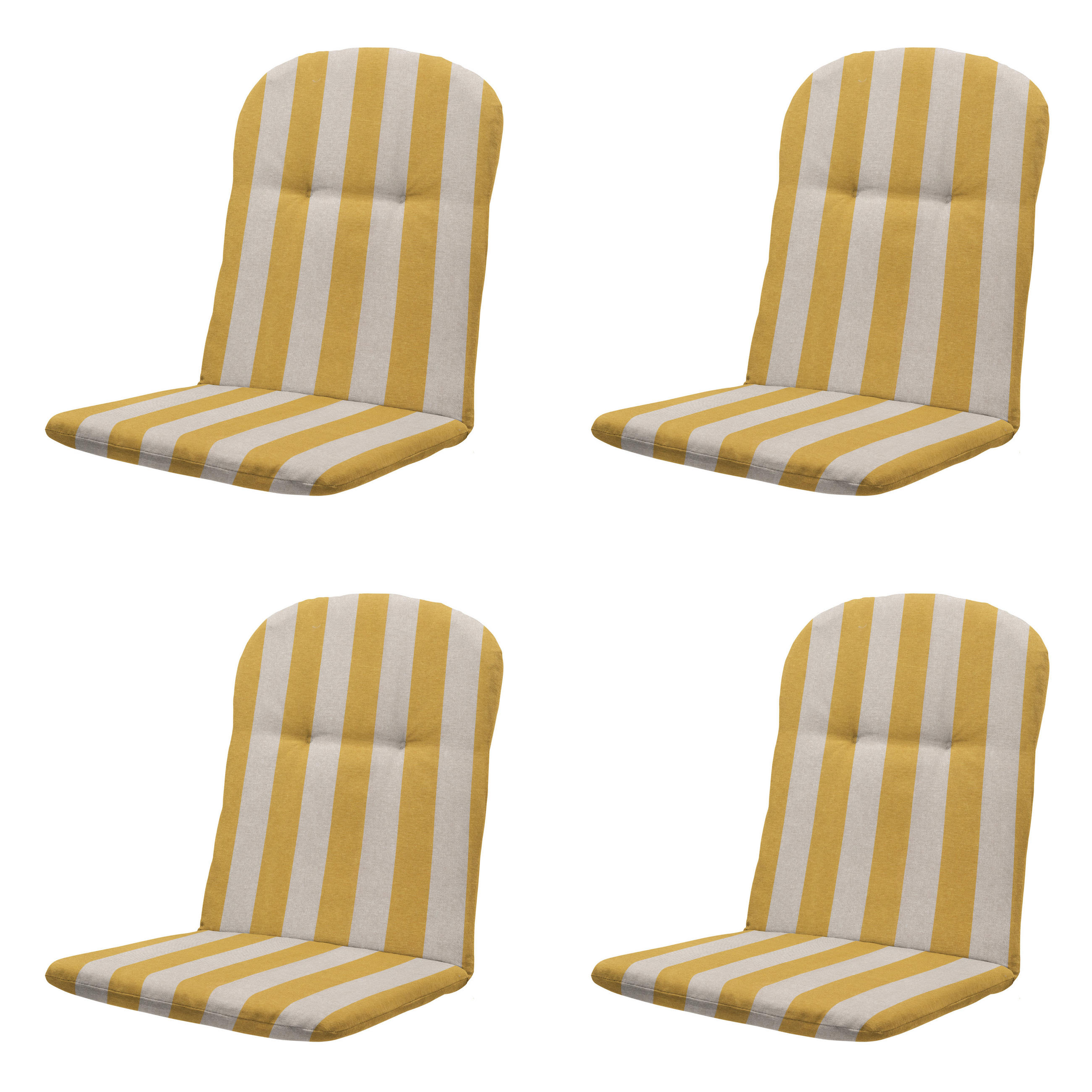 GARTENSTUHLKISSEN Amora - Gelb - 96/45/3,5 cm - 4er-Set - Gelb, Textil (45/3/96cm) - Madison