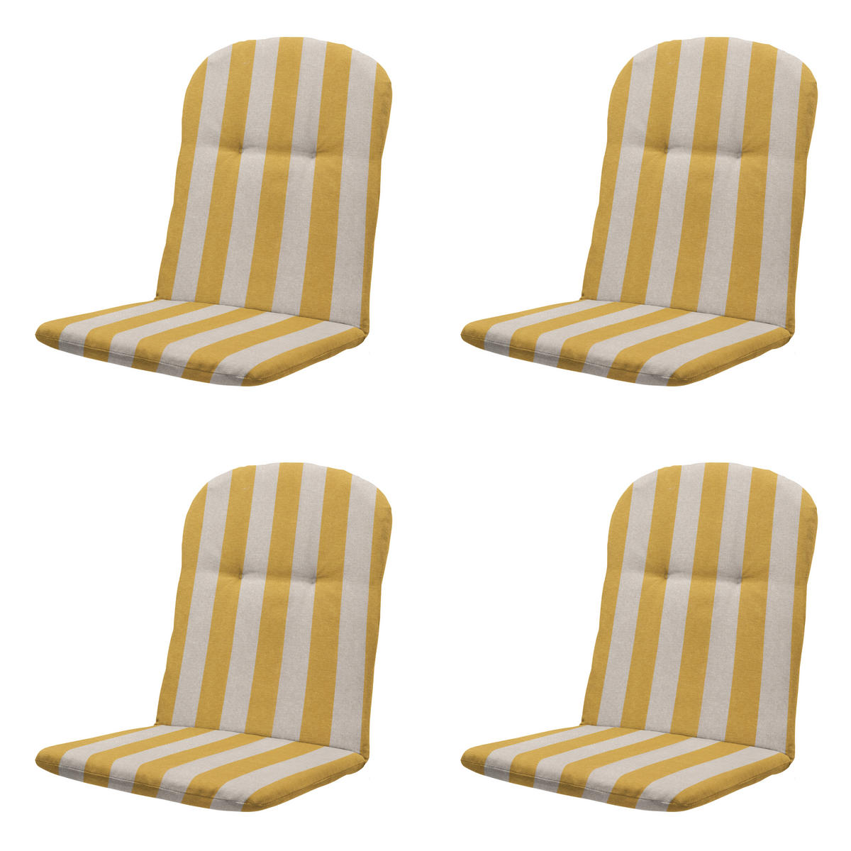 GARTENSTUHLKISSEN Amora - Gelb - 96/45/3,5 cm - 4er-Set - Gelb, Textil (45/3/96cm) - Madison