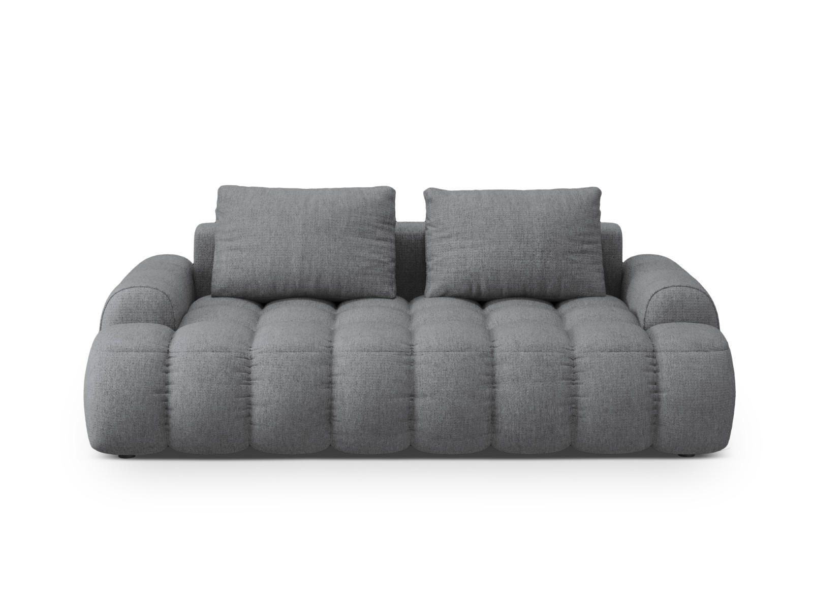 SOFA Linz aus strukturiertem Stoff grau 3 Sitzplätze - Grau, Textil (100/84/200cm) - Cosmopolitan Design