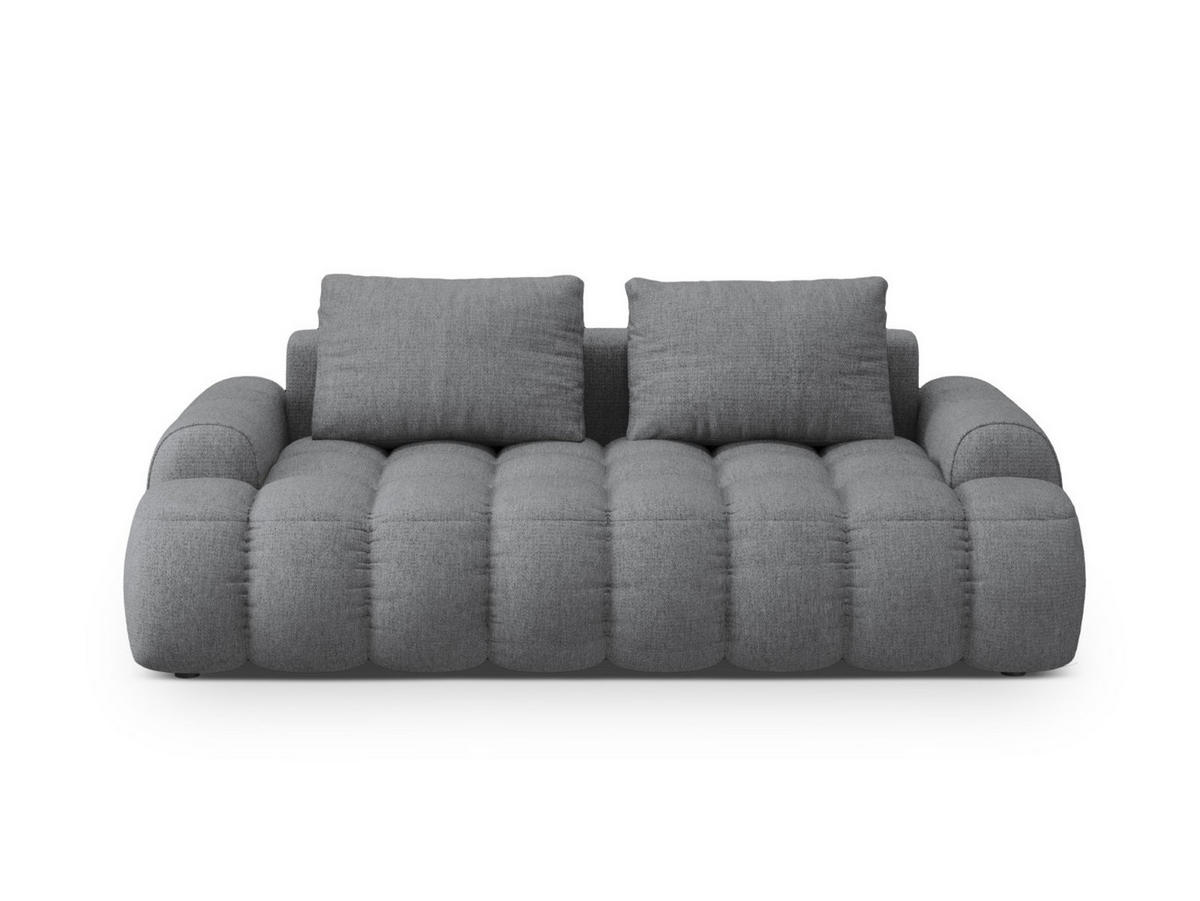 SOFA Linz aus strukturiertem Stoff grau 3 Sitzplätze - Grau, Textil (100/84/200cm) - Cosmopolitan Design