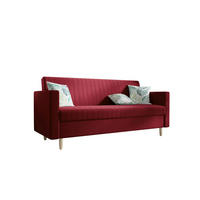SOFA MELISA mit Schlaffunktion RIVIERA 61 mit Stauraum - Rot, Textil (87/95/216cm) - Bedante