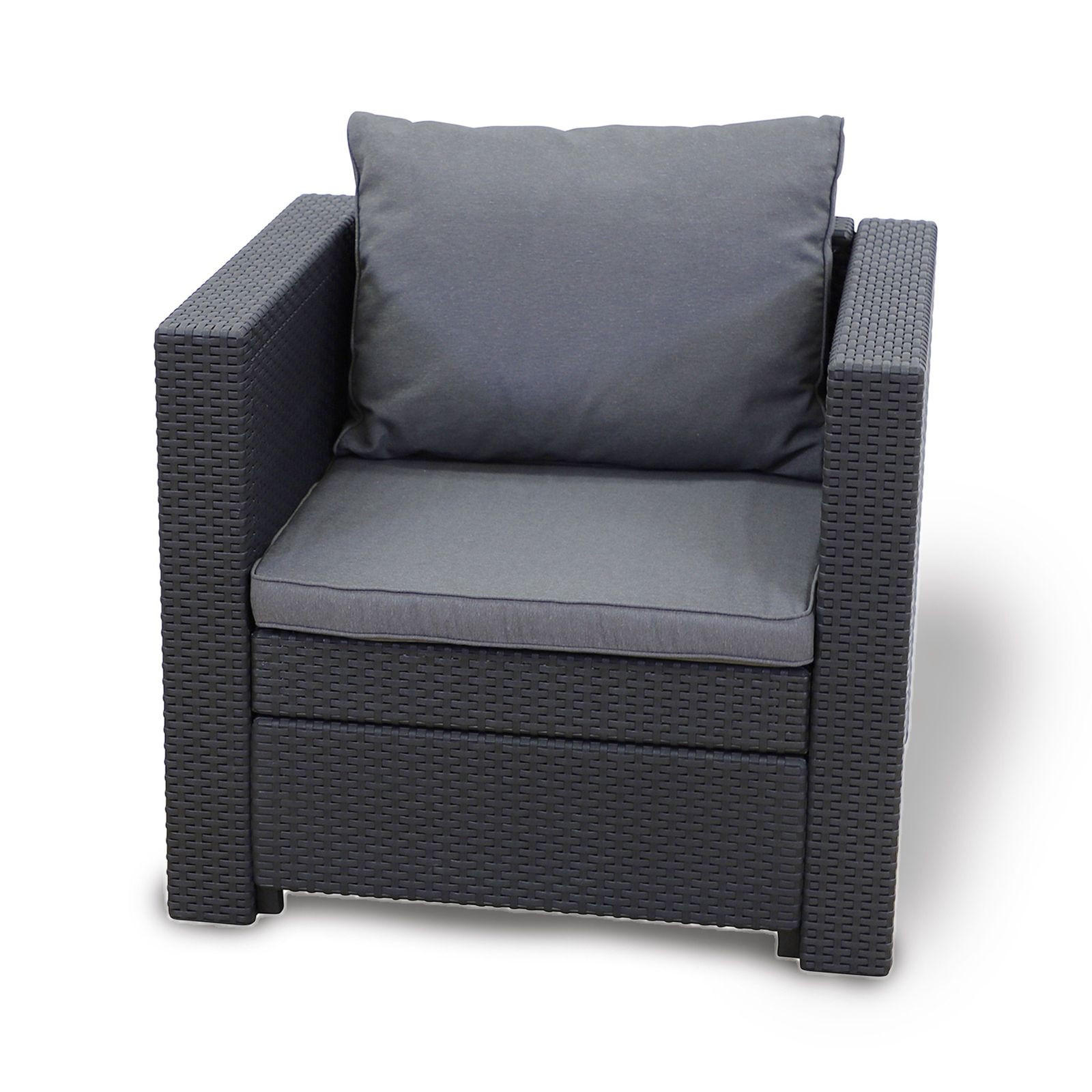 SESSEL Provence Kissen in anthrazit oder blau - Grau, Textil (700/380/740cm) - Keter