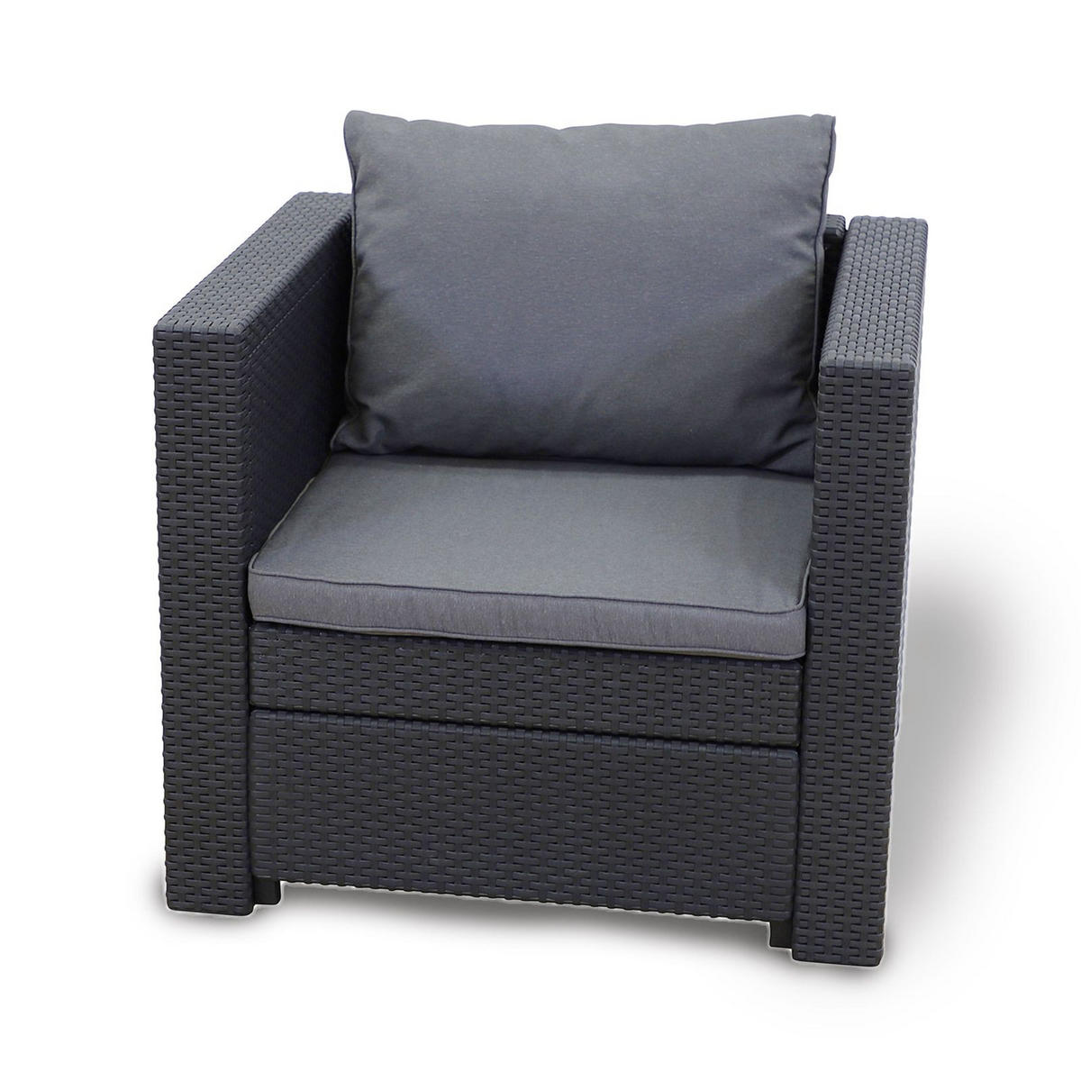 SESSEL Provence Kissen in anthrazit oder blau - Grau, Textil (700/380/740cm) - Keter