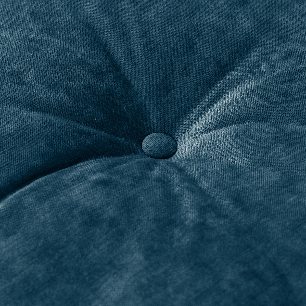 SITZWÜRFEL - Samt - Blau, Textil (47/42/47cm) - home24