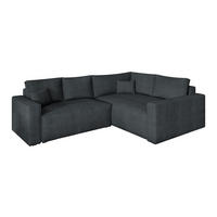 ROHOVÁ SEDAČKA ERONIS grafitová - šedá/grafitová, dřevo/textil (265/194cm) - MASSENO