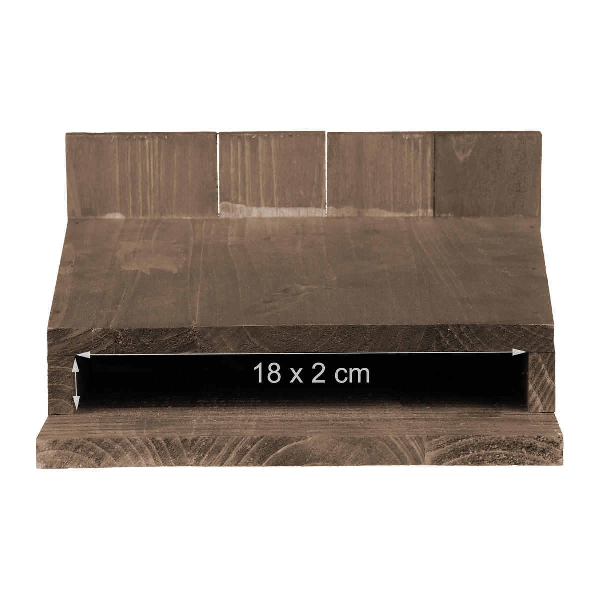 FLEDERMAUSKASTEN - Braun, Holz/Metall (22/37/12.5cm) - Relaxdays