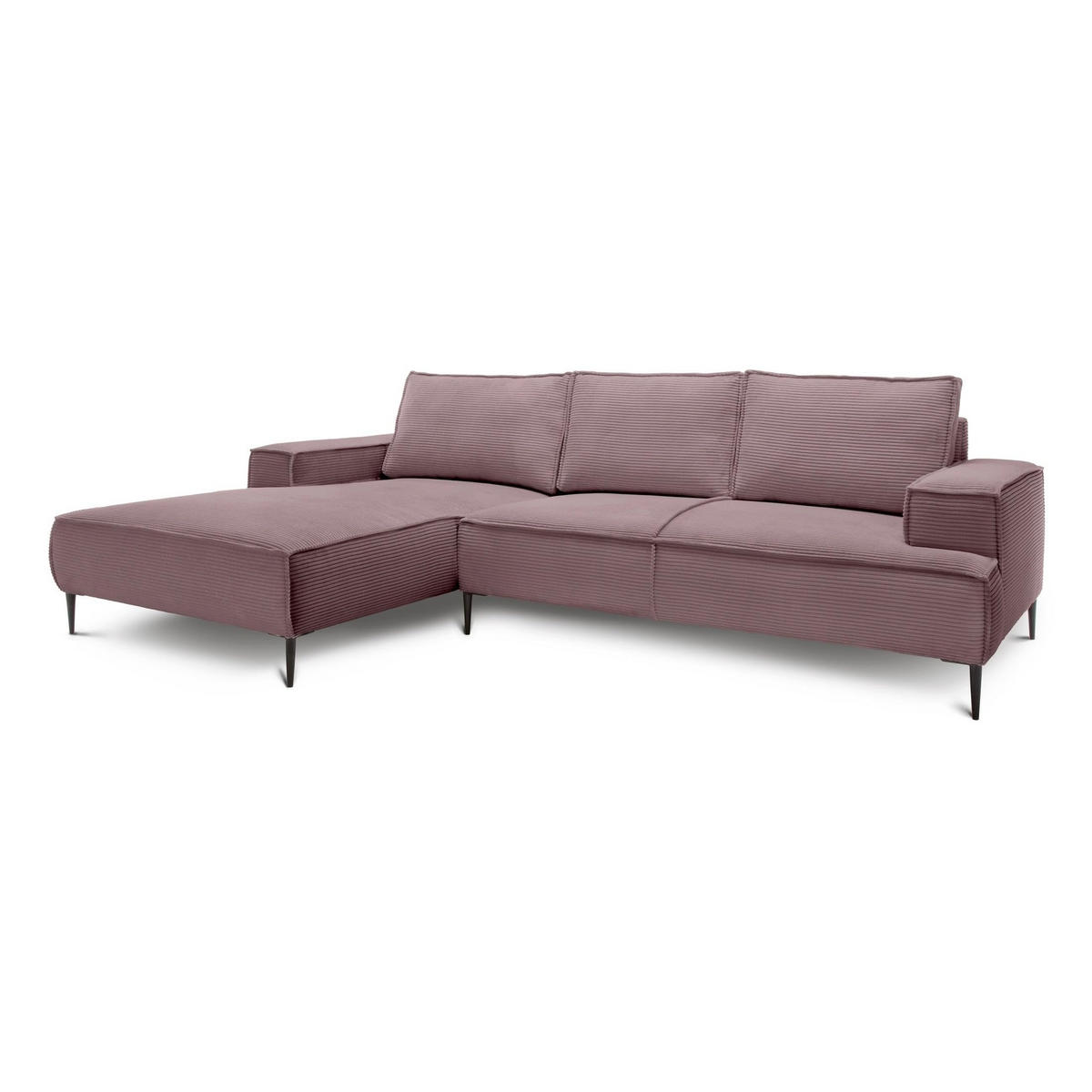 ECKSOFA May Rosa 275 × 44 × 173 cm - Rosa, Textil (275/44/173cm) - Pillovely
