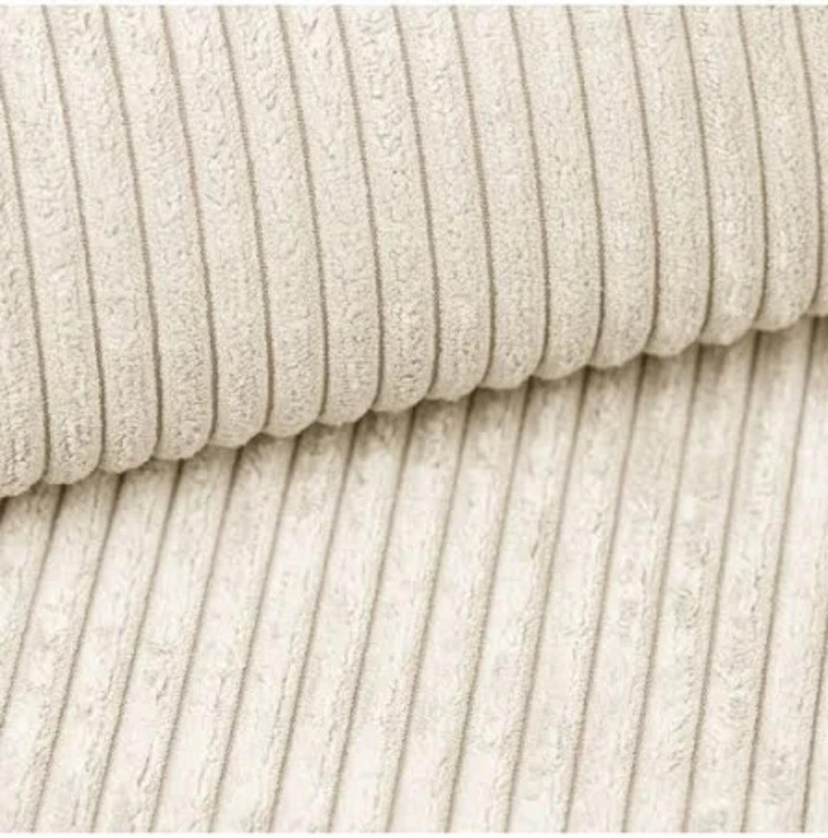 WOHNLANDSCHAFT DENVER U mini - Beige - Poso 105 - Creme, Holzwerkstoff (350/92/162cm) - Möblo