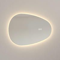 BADSPIEGEL mit Touch-Schalter, Dimmbar 70/50/3 cm - Weiß, Glas (50/2.9/70cm) - EMKE