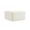 POUF Samt Stoff Beige - Creme/Schwarz, Holzwerkstoff/Kunststoff (75/37/75cm) - Makamii