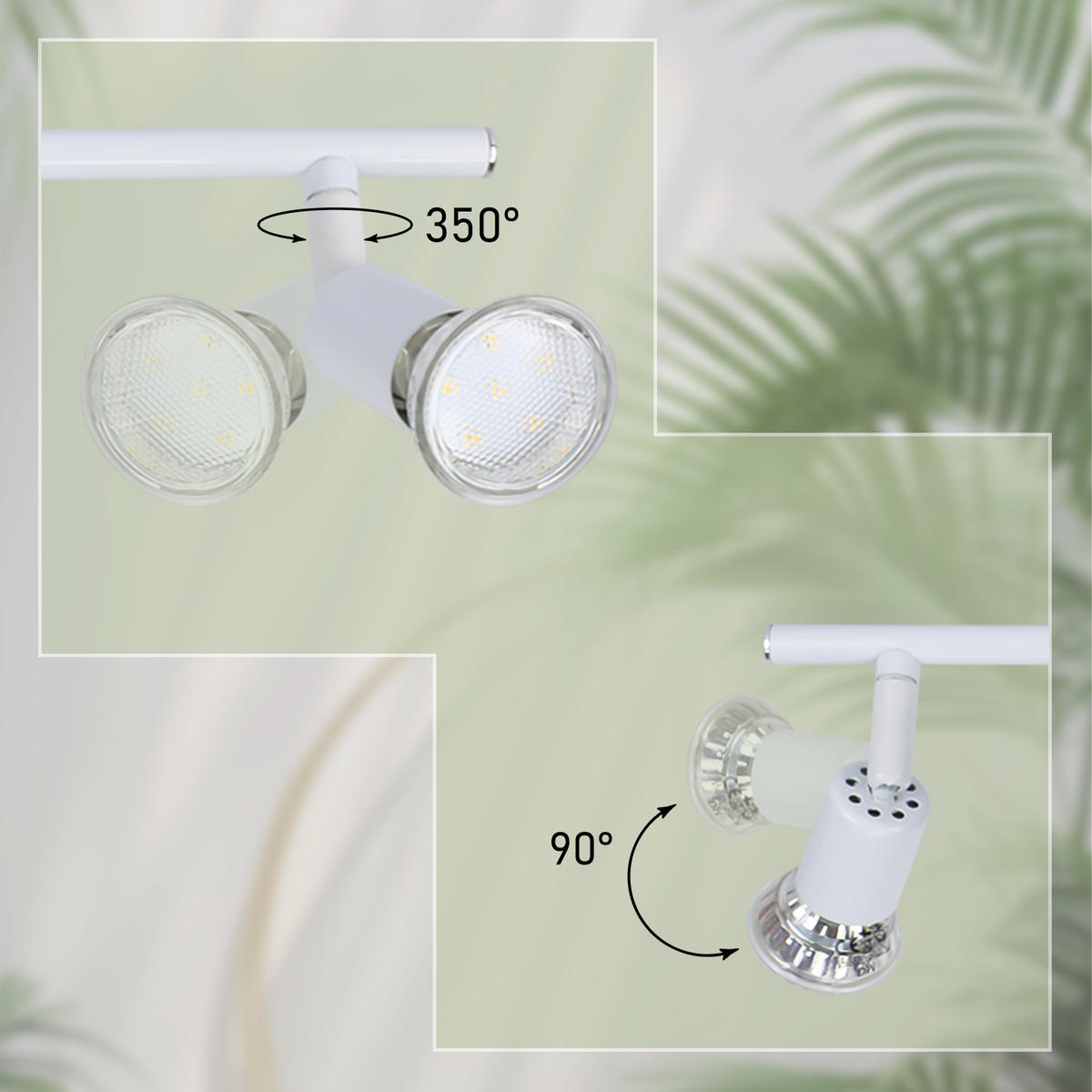 DECKENSTRAHLER Strahlmar 15/3.2/54 cm - Weiß, Metall (54/15/3.2cm) - ZMH