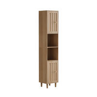 HOCHSCHRANK für Badezimmer 32 x 30 x 169 cm Eiche Optik - Eichefarben, Holzwerkstoff (30/169/32cm) - Beauniv