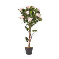 KUNSTBAUM Rosenstock rosa, 90 cm - Rosa, Kunststoff (90cm) - Homescapes