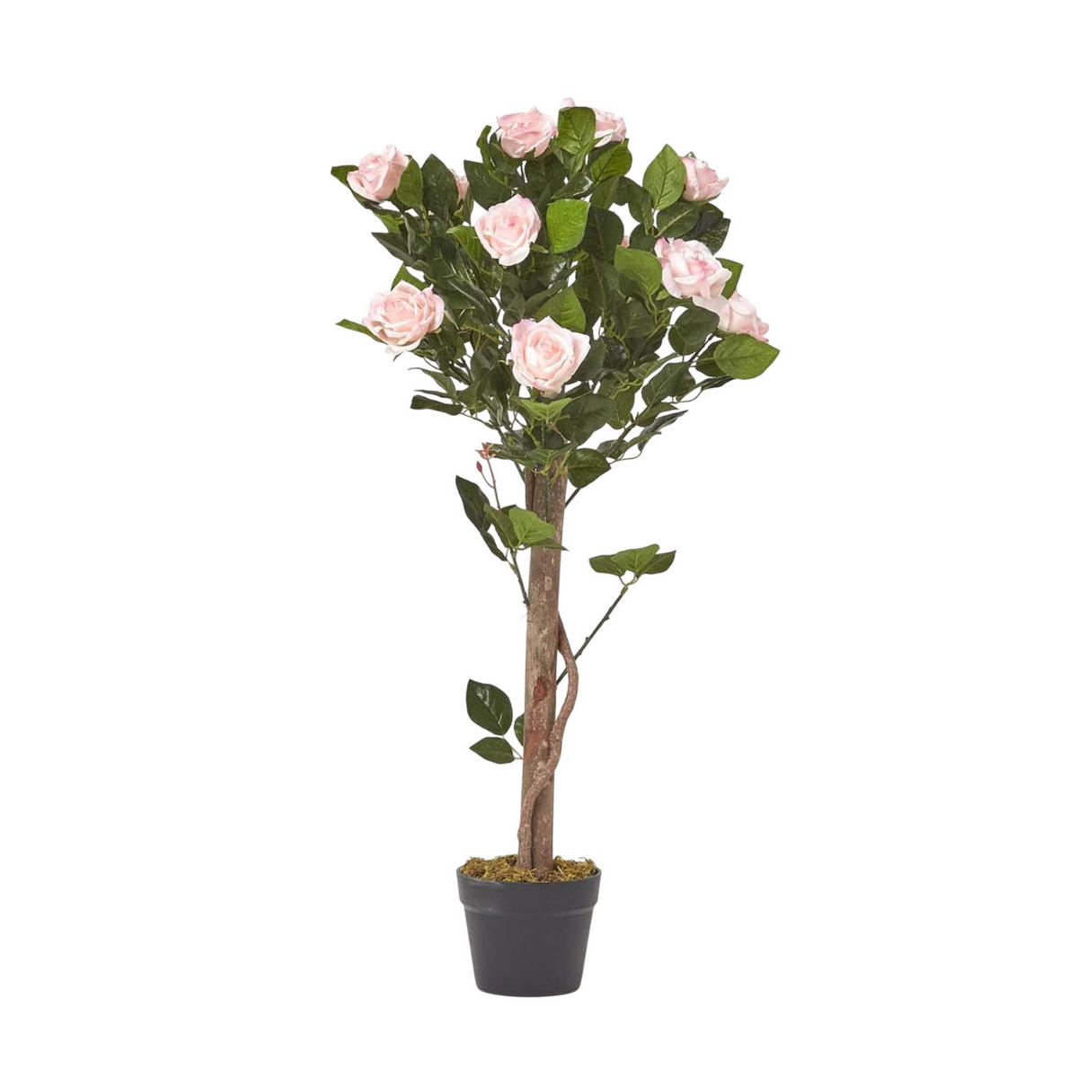 KUNSTBAUM Rosenstock rosa, 90 cm - Rosa, Kunststoff (90cm) - Homescapes