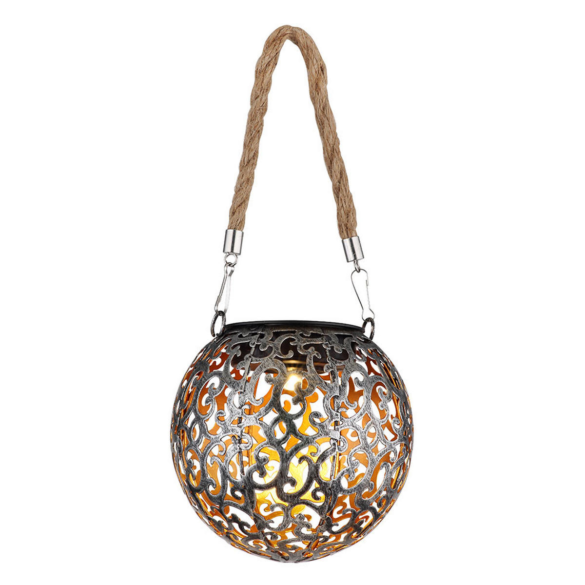 LED AUSSENLEUCHTE Metall Kupfer 2er Set - Kupferfarben, Naturmaterialien (12/12/26cm) - Globo Lighting