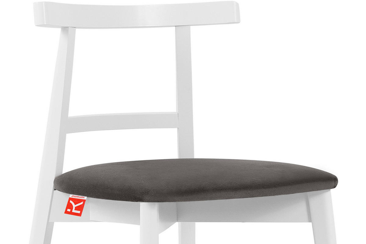 ESSTISCHSTÜHLE LILIO 2 St Vintage, Grau / weiß - Weiß/Grau, Holz/Textil (47/76/45cm) - KONSIMO®