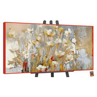 GEMÄLDE Frühlingsduft Schattenfugenrahmen Rot 160x80 cm - Rot, Holz (160/80cm) - YS-art gallery