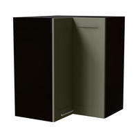 ECKHÄNGESCHRANK Oslo W12/60 Schwarz / Reed Green Matt 60 / 60 / 72cm - Schwarz/Grün, Holz/Holzwerkstoff (60/72/60cm) - Feldmann-Wohnen