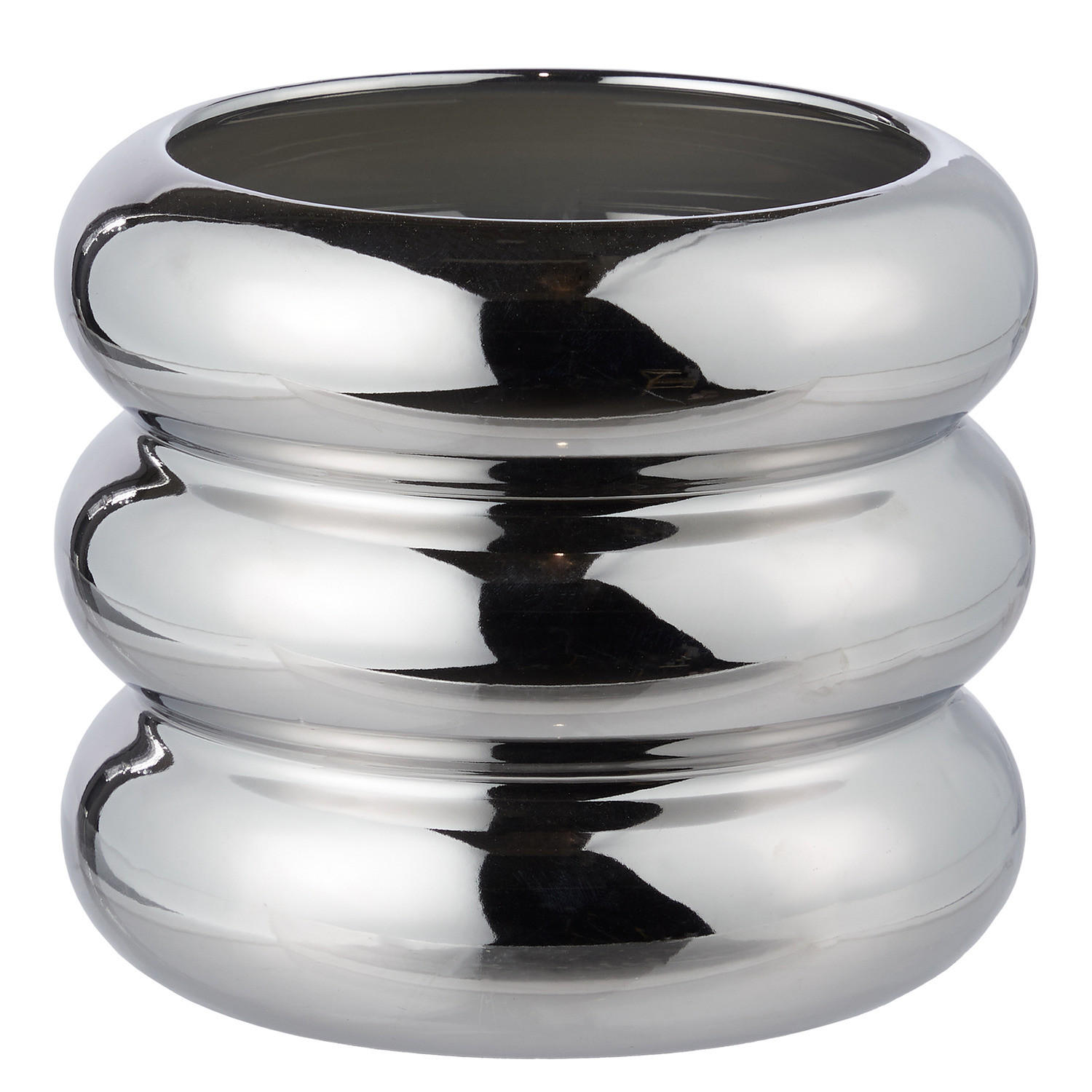 BLUMENTOPF Hoop - Silberfarben, Keramik (13cm) - Butlers