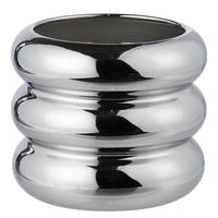 BLUMENTOPF Hoop - Silberfarben, Keramik (13cm) - Butlers
