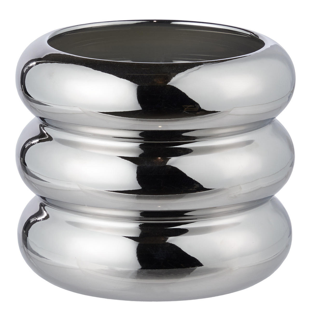 BLUMENTOPF Hoop - Silberfarben, Keramik (13cm) - Butlers