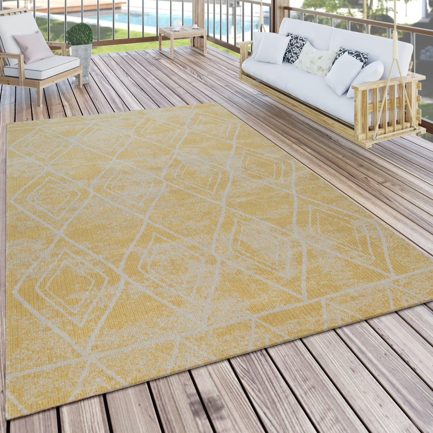OUTDOORTEPPICH 120/170 cm Artigo 427 - Gelb, Textil (120/170cm) - Paco Home