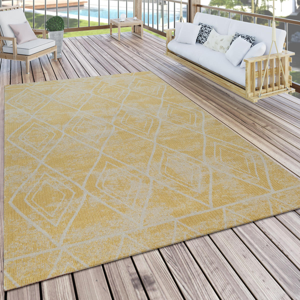 OUTDOORTEPPICH 120/170 cm Artigo 427 - Gelb, Textil (120/170cm) - Paco Home