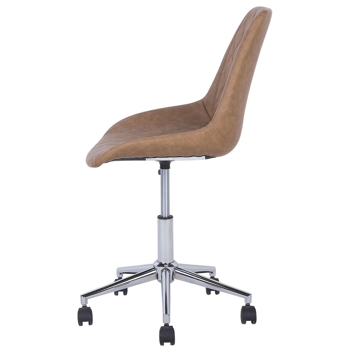 BÜROSTUHL Kunstleder Braun Maribel - Braun, Textil/Metall (57/83/57cm) - Beliani