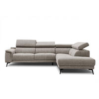 ECKSOFA FIERO 5-Sitzer, taupe - Taupe/Schwarz, Holzwerkstoff/Textil (290/228cm) - Courtois Laville