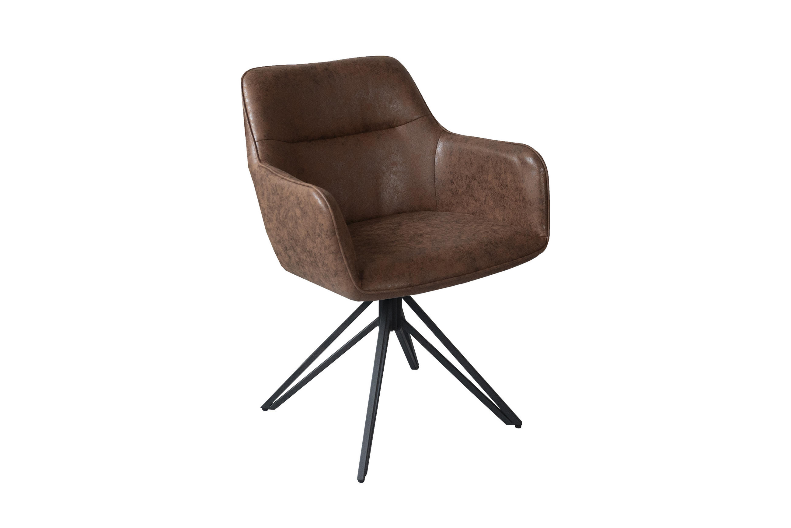 ARMLEHNSESSEL PITT - Nussbaumfarben/Schwarz, Textil/Metall (54/82/56cm) - SAM