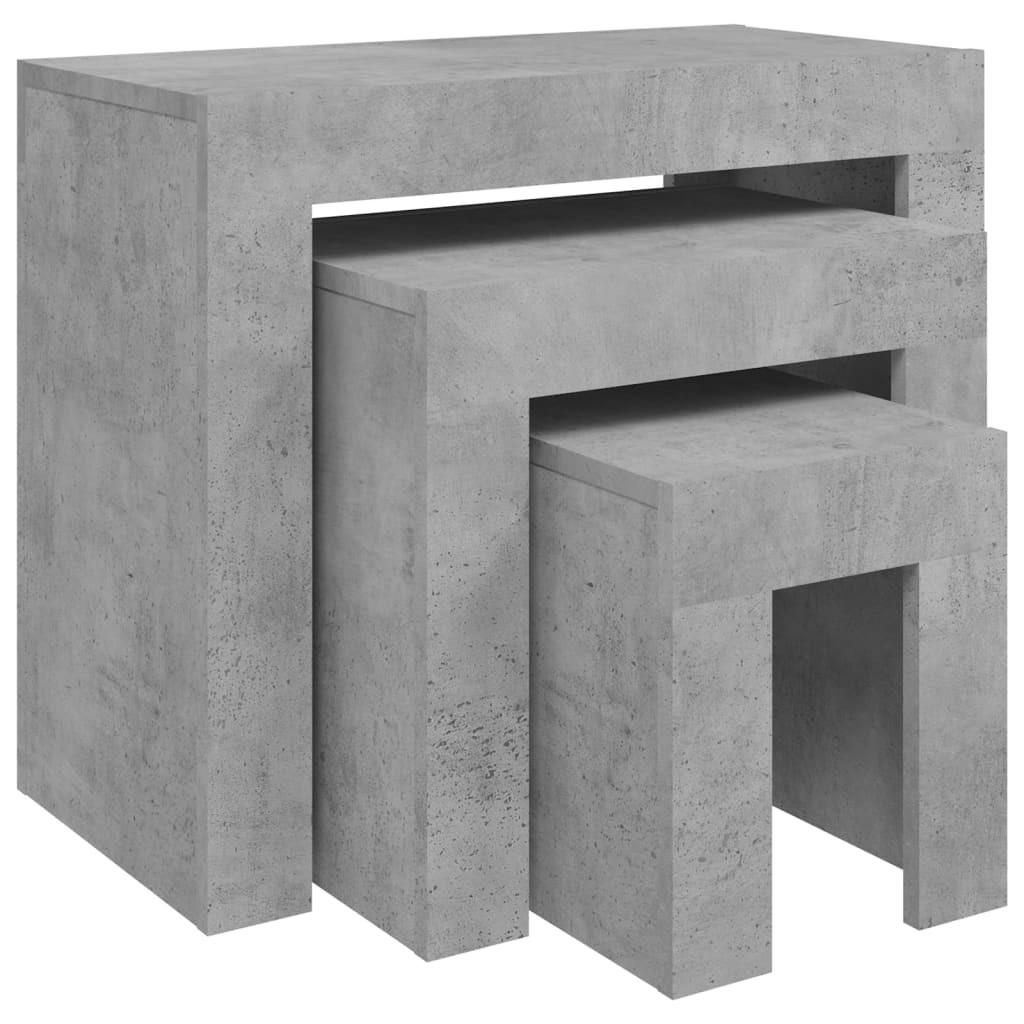 vidaXL Couchtischset Hellgrau 61x50x30 cm