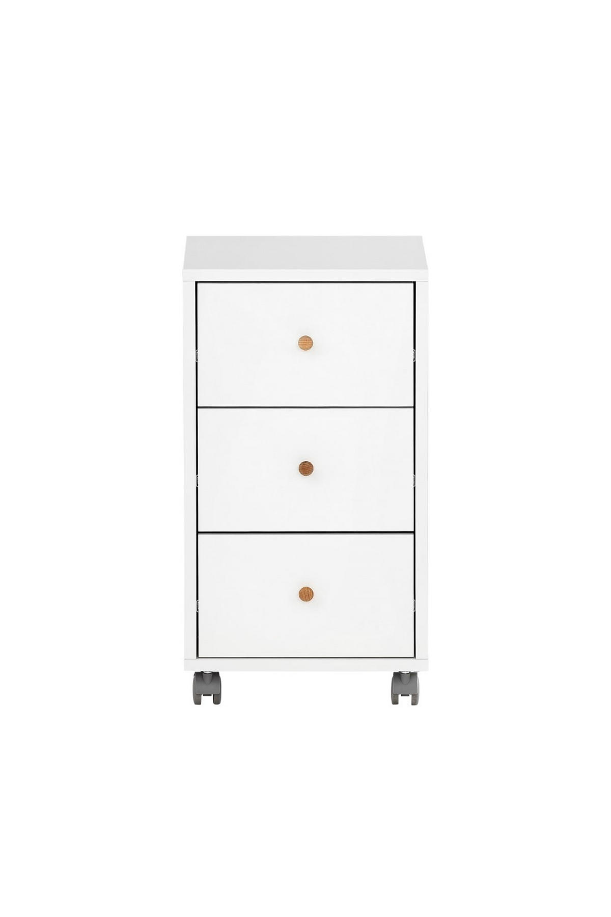 ROLLCONTAINER Jaguar 59,7x32,6x39 cm 3 Schubladen Weiß - Weiß, Holz (32.6/59.7/39cm) - PROREGAL