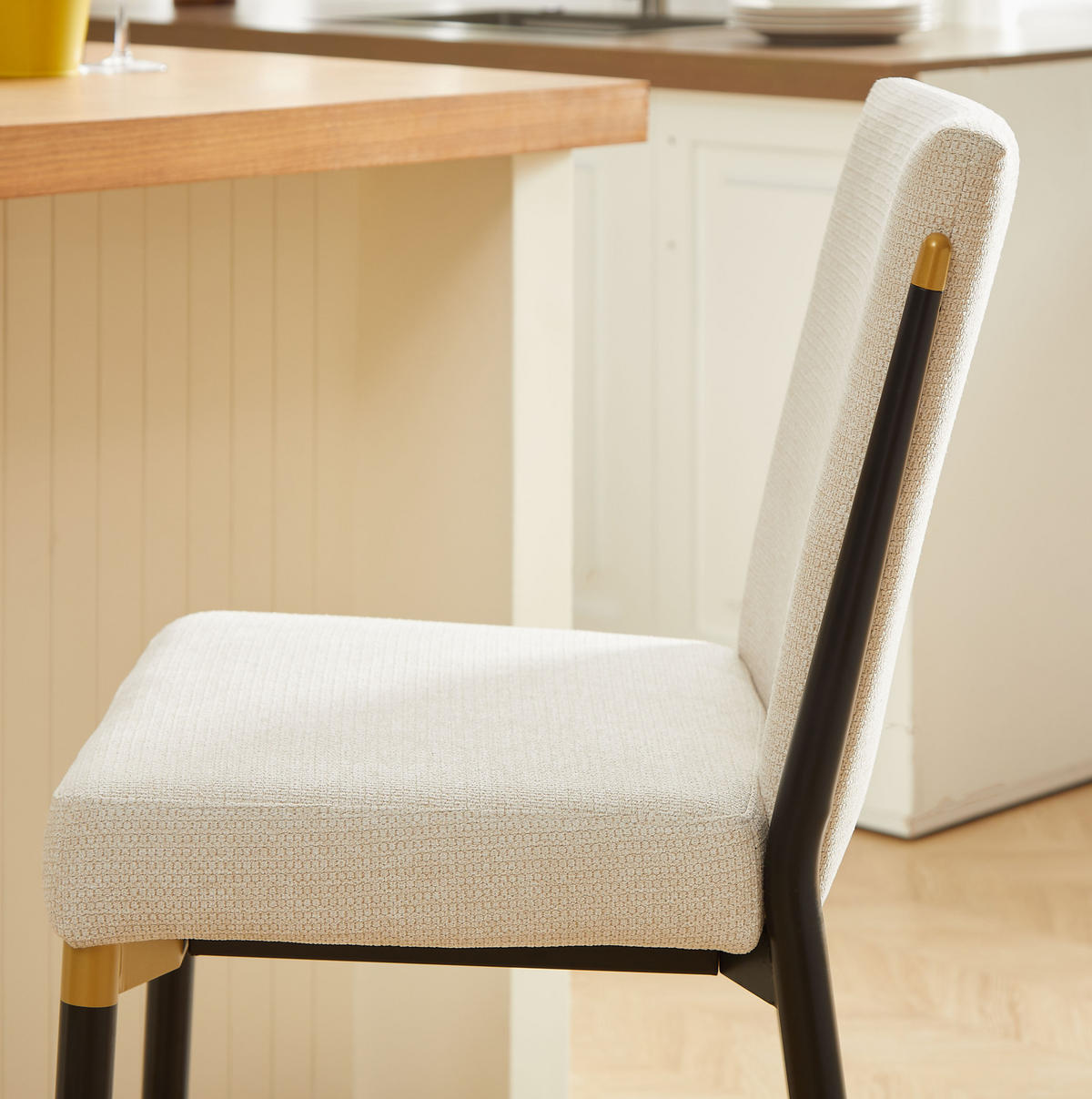 BARHOCKER 2er-Set Beige mit rechteckiger Fußstütze - Beige, Textil (49/102/59cm) - MIVRAY