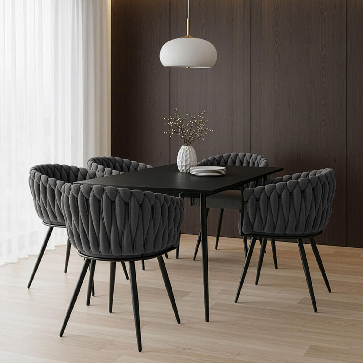 ESSZIMMERSTUHL AYLA - Dunkelgrau, 2 - Dunkelgrau, Kunststoff (62/79/51cm) - Home Deluxe