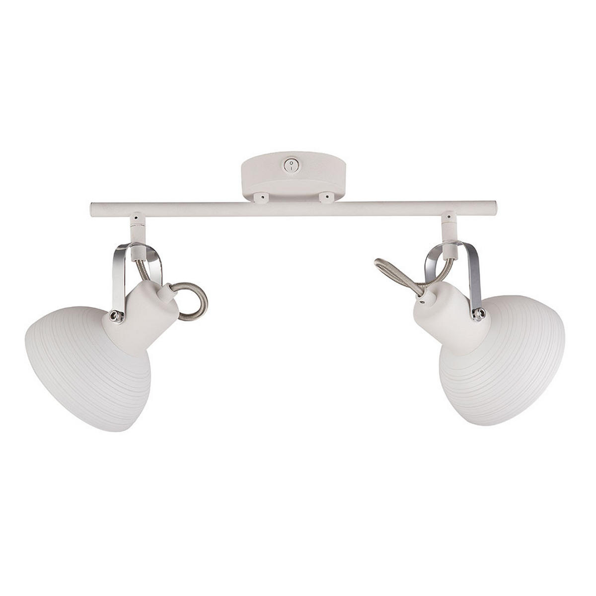 LED DECKENLEUCHTE Amory Weiß Chrom - Weiß, Glas (35/12.2/23cm) - Globo Lighting