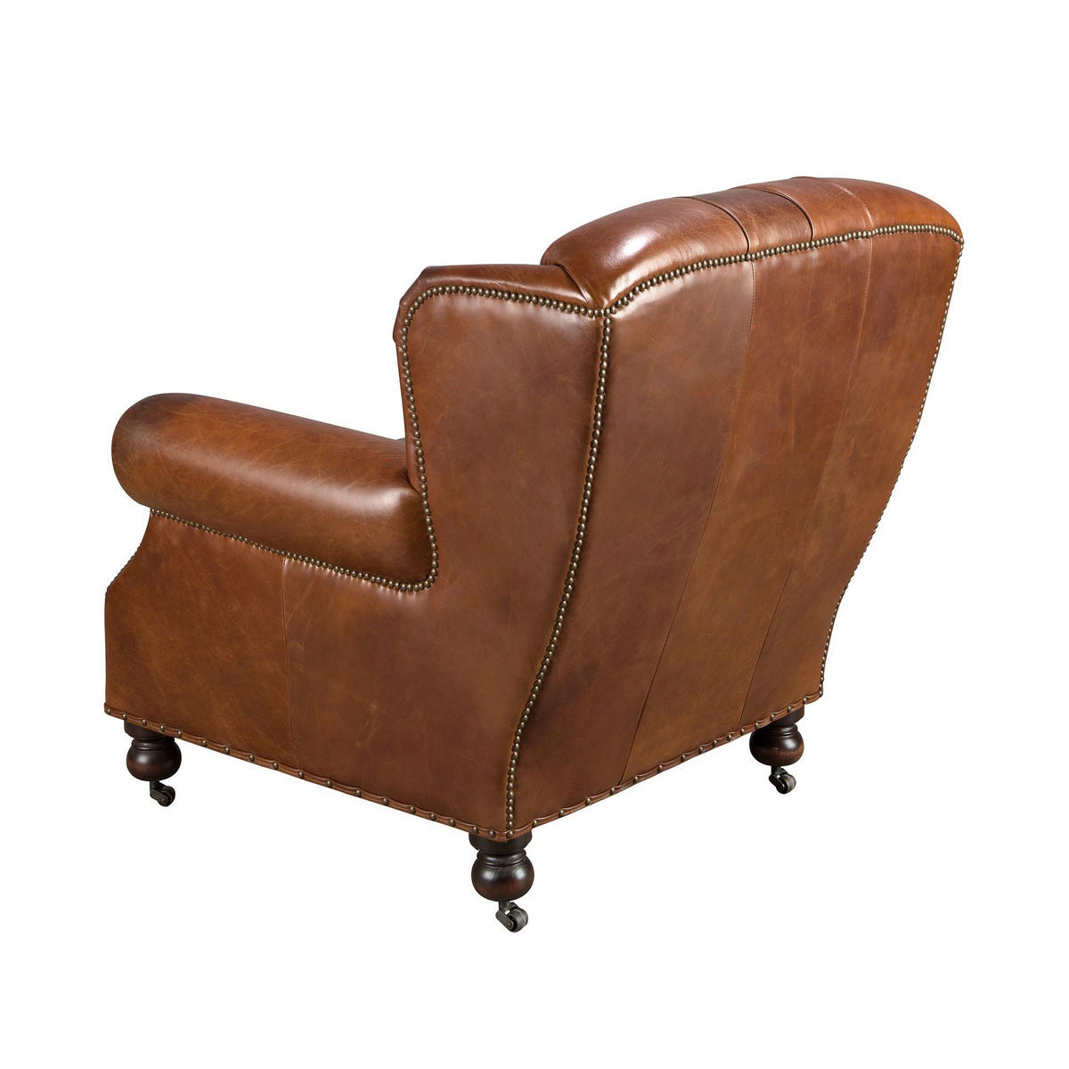 CHESTERFIELD-SESSEL Cognacbraun Mahagoni 93/99/90 cm - Braun, Leder/Holz (93/90/99cm) - ANGEL CERDA