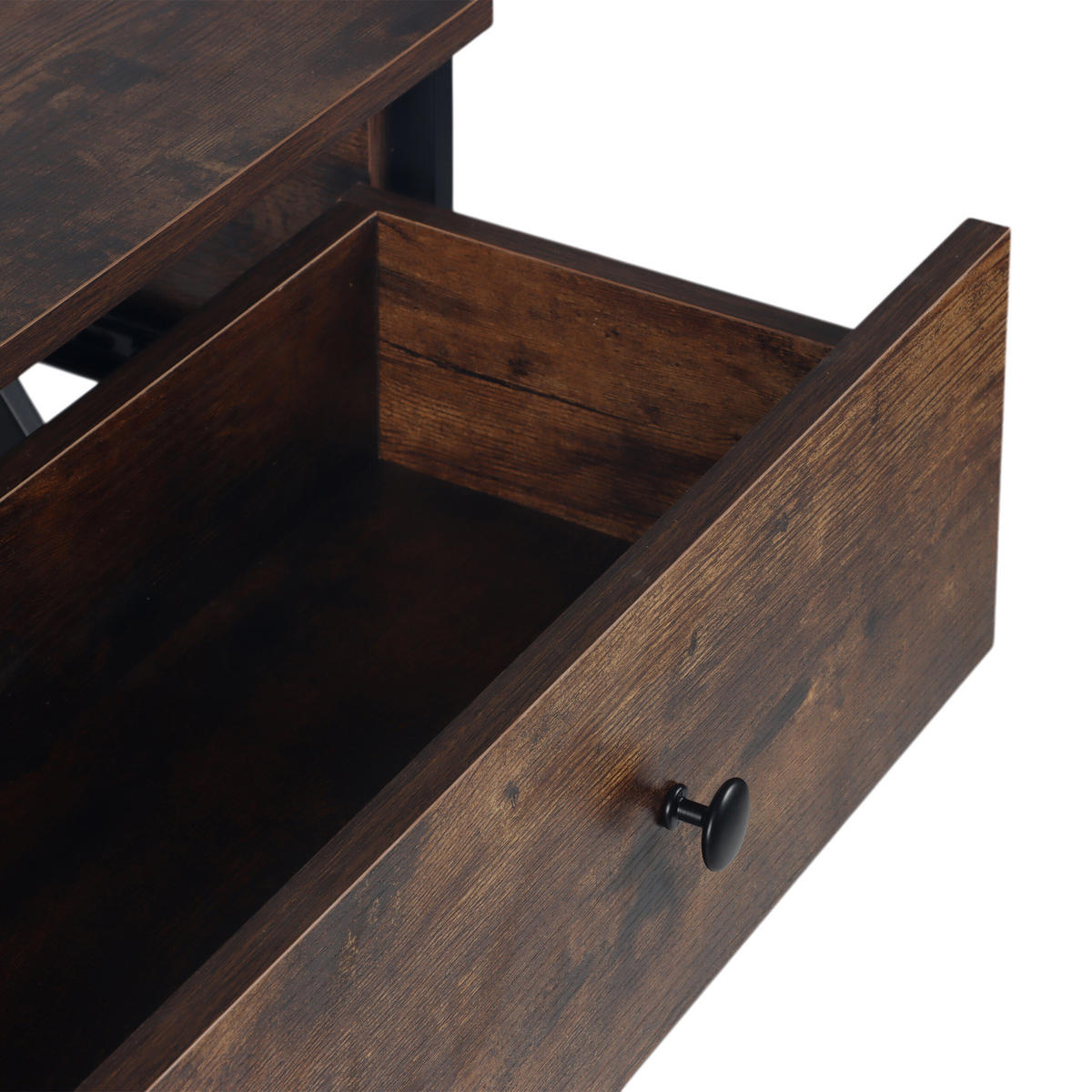 KONSOLENTISCH - Braun, Holzwerkstoff/Metall (30/100/80cm) - Relaxdays