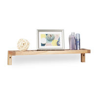 WANDREGAL - Hellbraun, Holz (60/10/12.5cm) - Relaxdays
