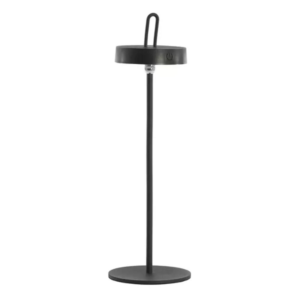 TISCHLEUCHTE AMPEHA Ø13x47 cm, Metall, Schwarz - Schwarz, Metall (13/13/47cm) - Light & Living