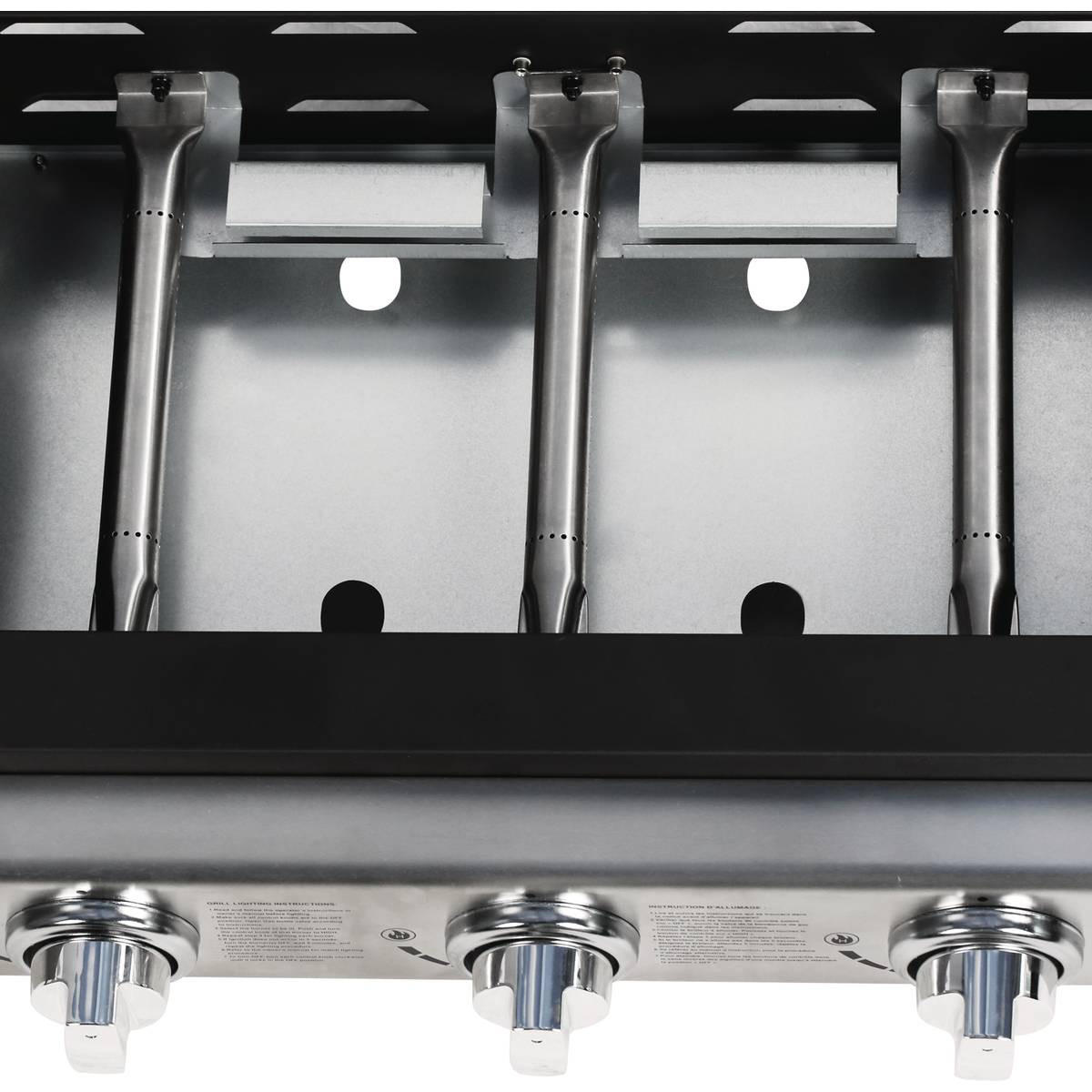 PLANCHA - "Presto 3" - 3 Brenner - 7,5 kW - Grau - Grau, Metall (39/20/58cm) - Habitat Garten