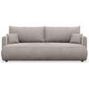 3-SITZER SOFA Ovo Mini Grau Velours Easy-Clean - Schwarz/Grau, Kunststoff/Textil (226/90/97cm) - Selsey